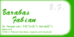 barabas fabian business card